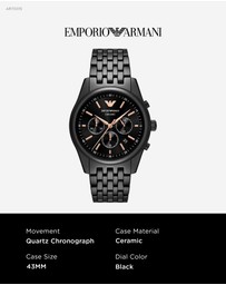 Emporio Armani - Black Chronograph Watch