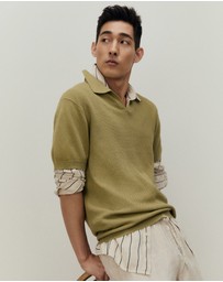 Country Road - Australian Cotton Textured Knit Polo