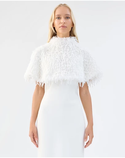 Unreal Fur - White Wedding Capelet