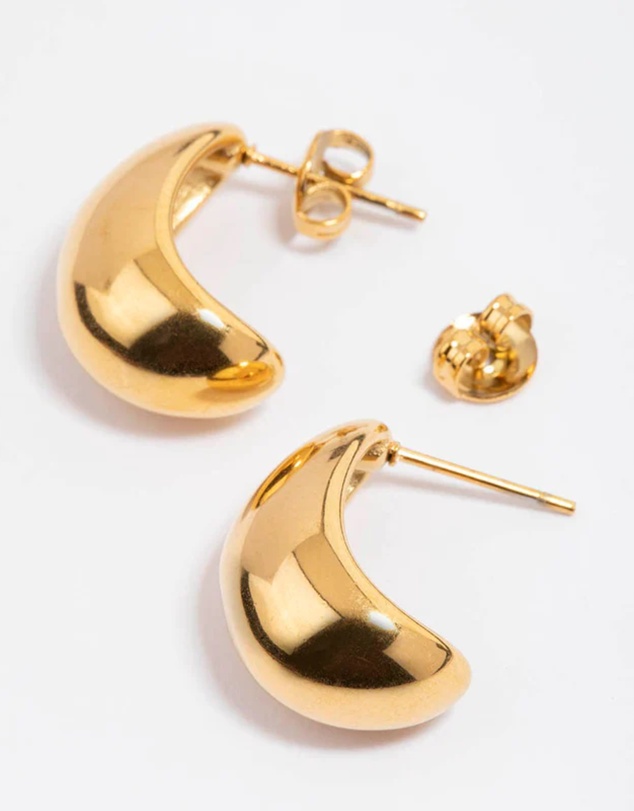 Lovisa - Waterproof Gold Plated Stainless Steel Small Bubble Hoop Earrings