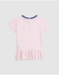 Polo Ralph Lauren - Logo Cotton Jersey Peplum Tee - ICONIC EXCLUSIVE - Babies