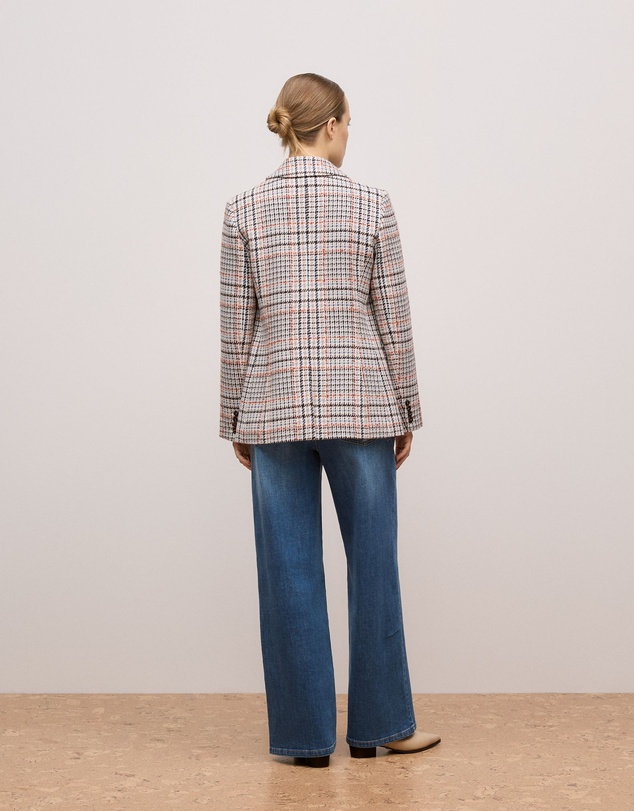 Trenery - Wool Tweed Blazer in Powder Blue