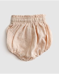 WITH LOVE FOR KIDS - Cotton Muslin Paperbag Shorts - Babies - Kids