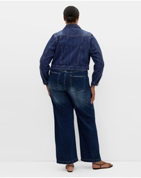 City Chic - Plus size Clara Denim Jacket - mid wash
