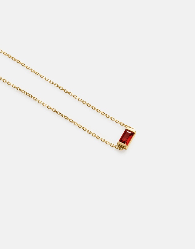 Kirstin Ash - Baguette Birthstone Bracelet January Garnet