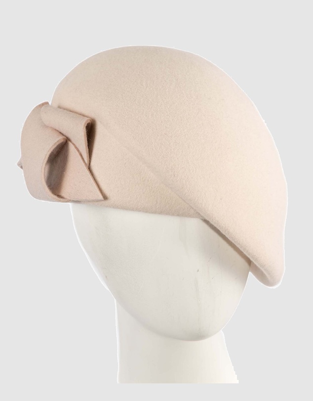 Max Alexander - Winter Beige Felt Beret Hat