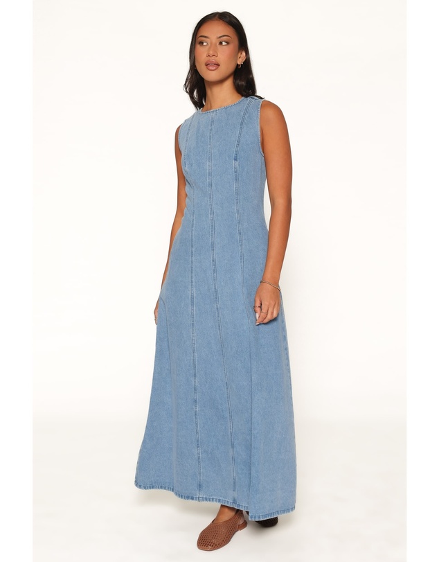 Petal & Pup - Cady Denim Maxi Dress - Blue