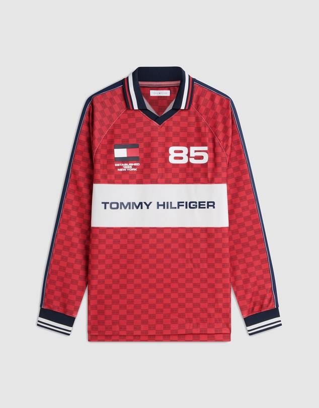 Tommy Hilfiger - Geometric Flag Print LS Rugby Shirt