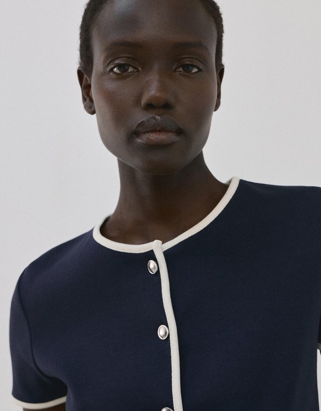 M.N.G - Buttoned Cotton T-Shirt