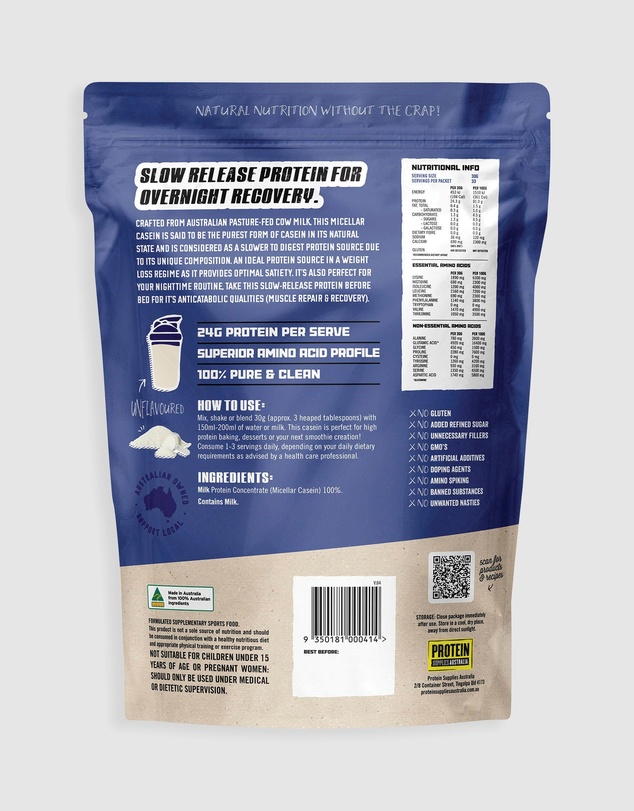 Protein Supplies Australia - Vanilla Micellar Casein Protein - 1kg
