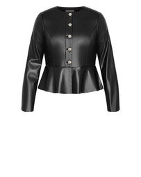 City Chic - Renee Faux Leather Jacket