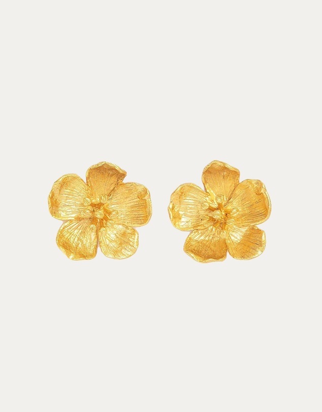 Ottoman Hands - Buttercup Gold Flower Stud Earrings