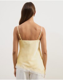 Atmos&Here - Leoni Asymmetric Lace Satin Cami