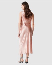 & Other Stories - Draped Satin Midi Dress