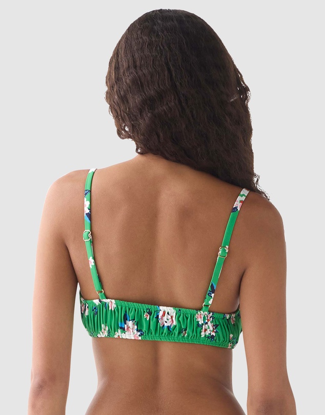 Kate Spade - Spring Daisies Underwired Shirred Bandeau Bikini Top