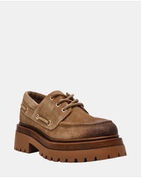 Steve Madden - Detroit Taupe Suede Loafers