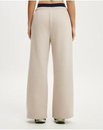 Cotton On Body Active - Plush Tie Waist Wide Leg Sweatpants