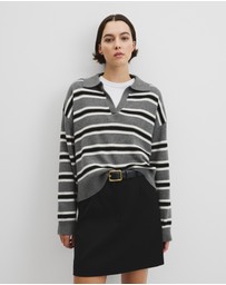 Country Road - Australian Cotton Blend Stripe Knit Polo