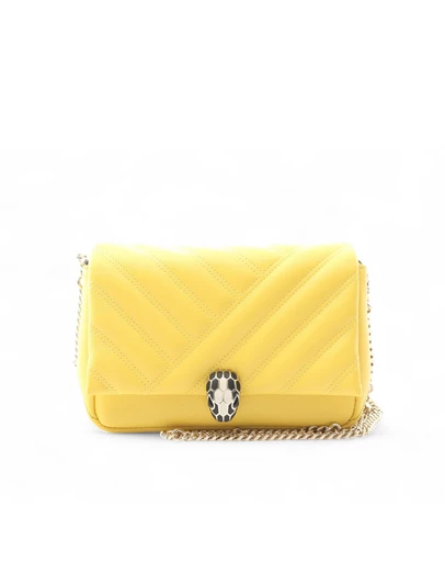 Pre-Loved by Azura Reborn - Pre-Loved Leather Serpenti Cabochon Chain Crossbody