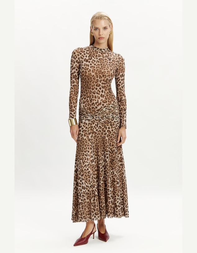 Bardot - Lea Printed Mesh Midi Dress