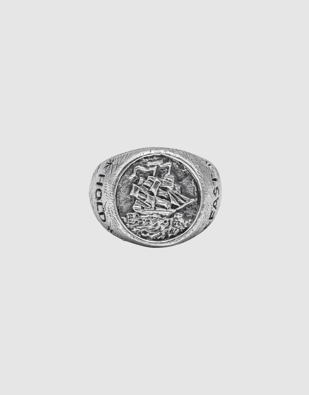 Haze & Glory - ICONIC EXCLUSIVE - Hold Fast Signet Ring in Oxidised 925 Silver