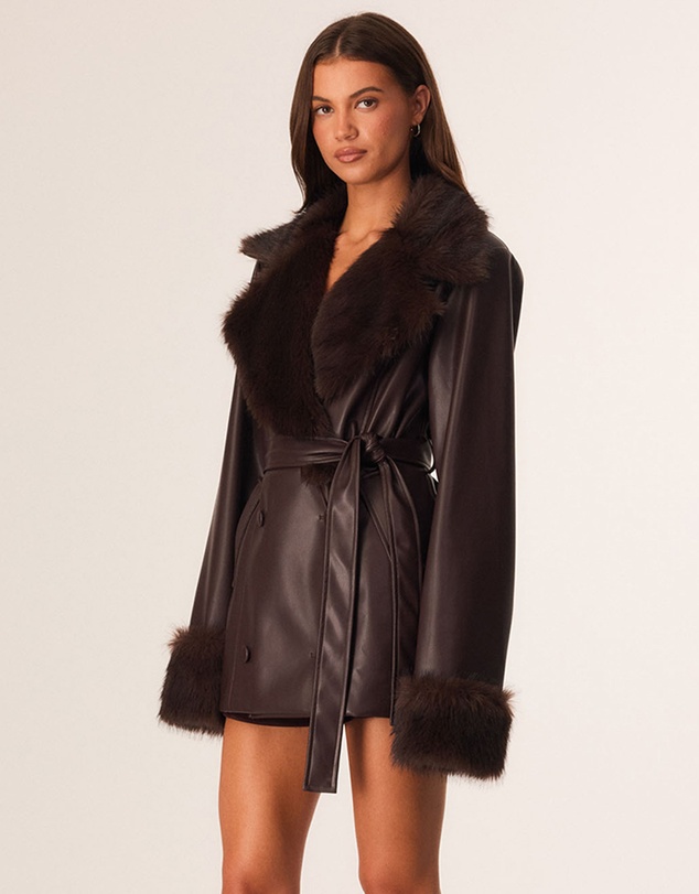 SNDYS - Celina Faux Fur Leather Jacket