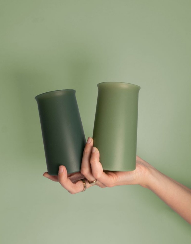porter green - stegg | silicone unbreakable highball glasses