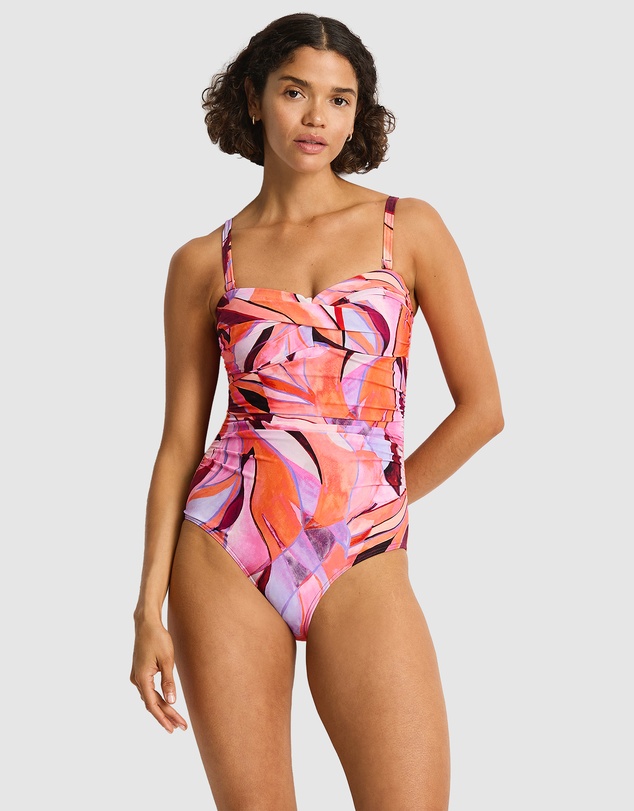 Sea Level Australia - Neon Wave Twist Bandeau One Piece
