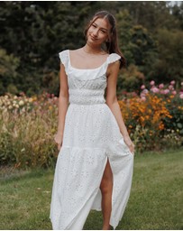 Petal & Pup - Elwyn Maxi Dress - White Broderie
