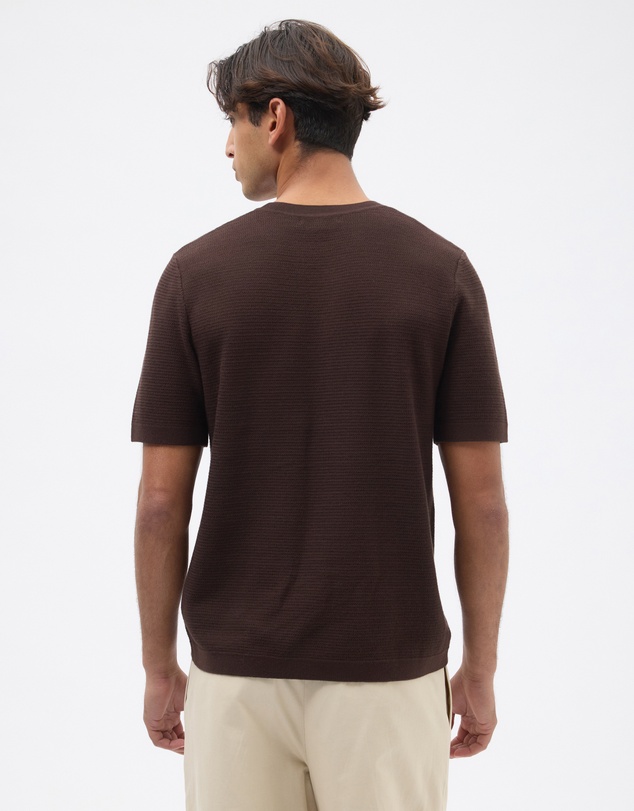 AERE - Textured Organic Cotton Knit T-Shirt