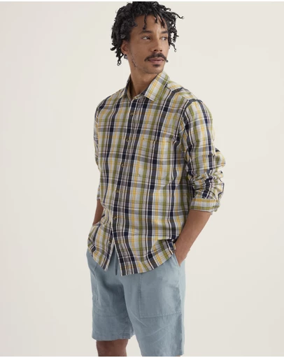 Seasalt - Men's Banyan Checked Cotton Shirt
