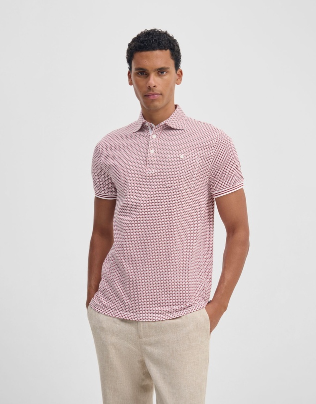 Oxford - Milo Print Jersey Polo With Pocket