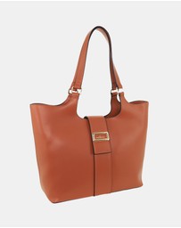 Milleni - Milleni Ladies Vegan Leather Fashion Caryall Tote Bag