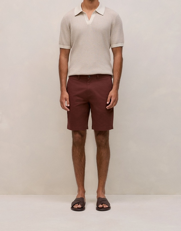 Trenery - Cotton Twill Chino Short in Espresso