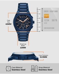 Armani Exchange - Blue Chronograph Watch