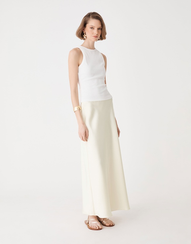 Forcast - Louise Bias Satin Skirt