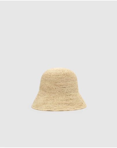 Seed Heritage - Short Brim Raffia Bucket Hat