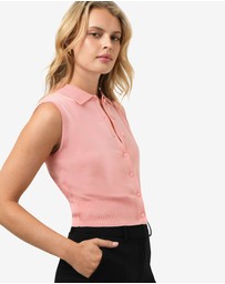 Forcast - Collins Collar Knit Top