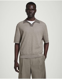 COS - Open-Knit Bouclé Polo Shirt