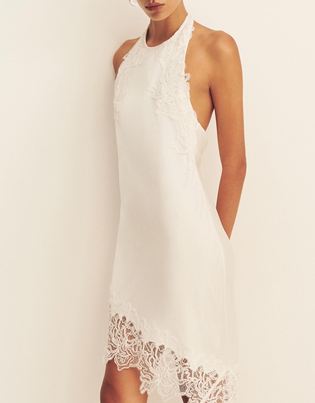 Shona Joy - Eniko Lace Asymmetrical Mini Dress