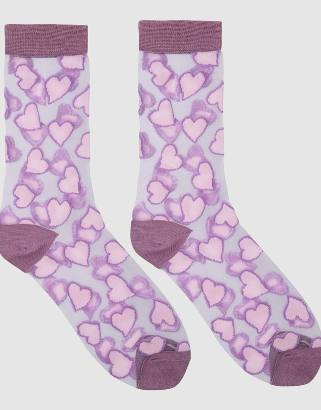 High Heel Jungle - Heart of Glass Socks - Violet