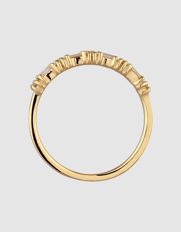 Elli Jewelry - Ring Topaz 925 Sterling Silver Gold-Plated