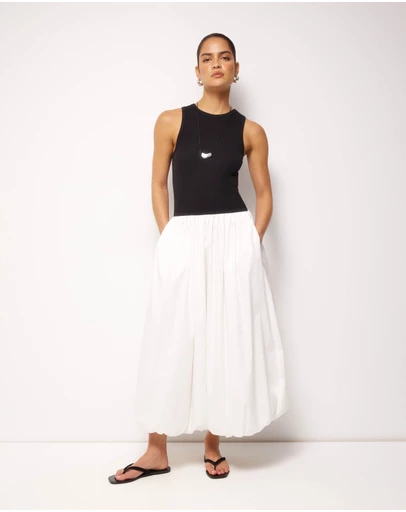 AERE - Avalon Bubble Hem Midi Dress