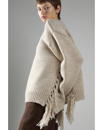 Glamorous - Fringe Trim Crew-Neck Jumper
