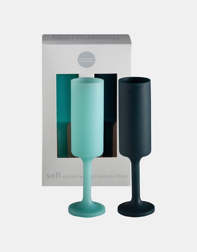 porter green - seff | silicone unbreakable champagne flutes