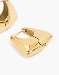 Lovisa - Waterproof Gold Plated Stainless Steel Trapezoid Hinged Hoop Earrings