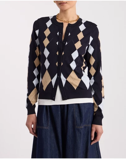 David Lawrence - Huntley Cotton Argyle Cardigan