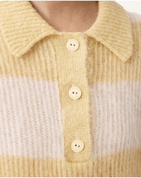 AllSaints - Clem Mohair-Merino Blend Polo Tee