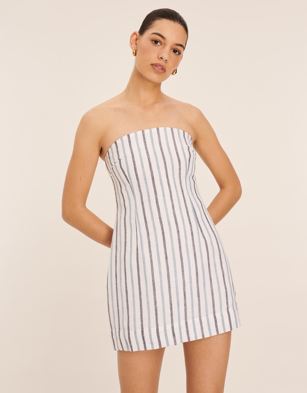 AERE - Linen Strapless Mini Dress