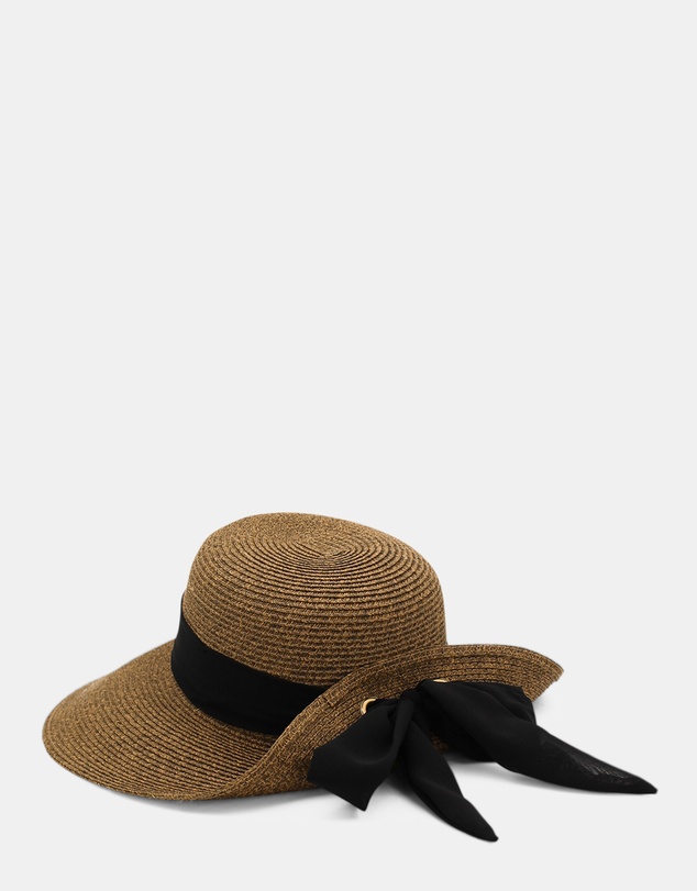 Morgan & Taylor - Shay Braided Straw Sun Hat in Brown